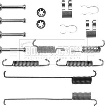 Borg & Beck BBK6142 - Комплектующие, барабанный тормозной механизм autospares.lv