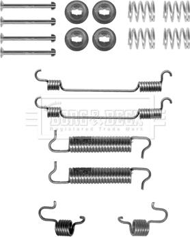 Borg & Beck BBK6155 - Комплектующие, барабанный тормозной механизм autospares.lv