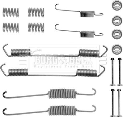 Borg & Beck BBK6105 - Комплектующие, барабанный тормозной механизм autospares.lv