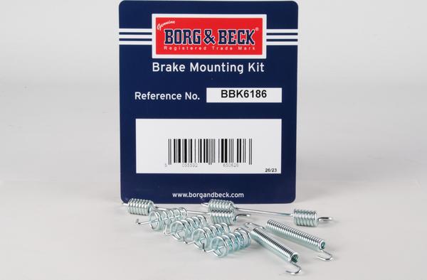 Borg & Beck BBK6186 - Комплектующие, стояночная тормозная система autospares.lv