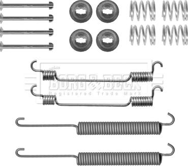 Borg & Beck BBK6134 - Комплектующие, барабанный тормозной механизм autospares.lv