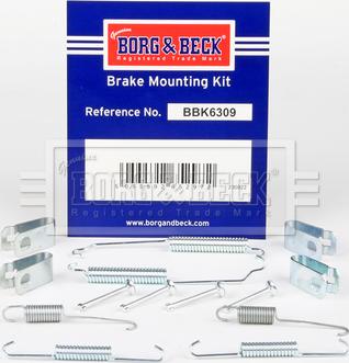Borg & Beck BBK6309 - Комплектующие, барабанный тормозной механизм autospares.lv