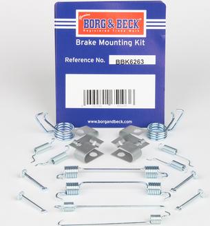 Borg & Beck BBK6263 - Комплектующие, барабанный тормозной механизм autospares.lv