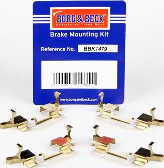 Borg & Beck BBK1479 - Комплектующие для колодок дискового тормоза autospares.lv