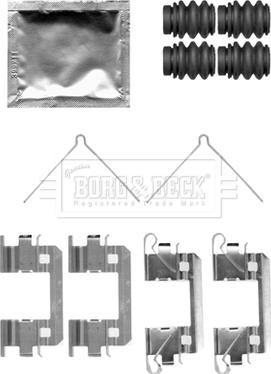 Borg & Beck BBK1502 - Комплектующие для колодок дискового тормоза autospares.lv