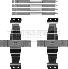 Borg & Beck BBK1589 - Комплектующие для колодок дискового тормоза autospares.lv