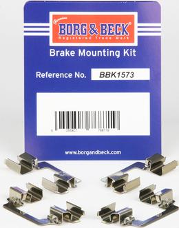 Borg & Beck BBK1573 - Комплектующие для колодок дискового тормоза autospares.lv