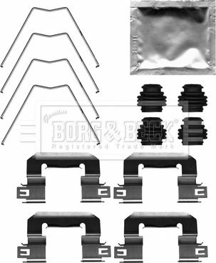 Borg & Beck BBK1665 - Комплектующие для колодок дискового тормоза autospares.lv