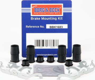 Borg & Beck BBK1683 - Комплектующие для колодок дискового тормоза autospares.lv