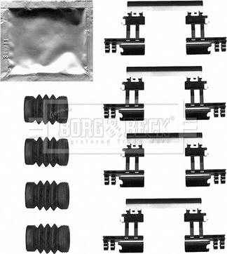 Borg & Beck BBK1631 - Комплектующие для колодок дискового тормоза autospares.lv