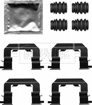 Borg & Beck BBK1621 - Комплектующие для колодок дискового тормоза autospares.lv