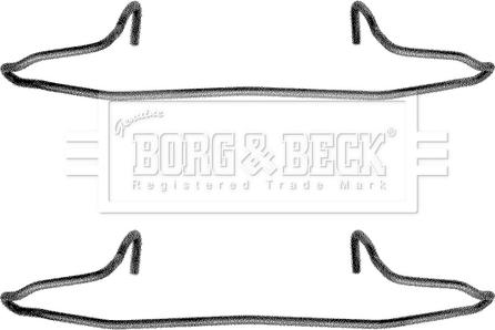 Borg & Beck BBK1040 - Комплектующие для колодок дискового тормоза autospares.lv
