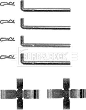 Borg & Beck BBK1005 - Комплектующие для колодок дискового тормоза autospares.lv