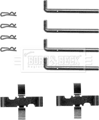 Borg & Beck BBK1003 - Комплектующие для колодок дискового тормоза autospares.lv