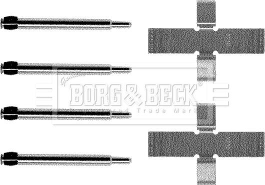 Borg & Beck BBK1002 - Комплектующие для колодок дискового тормоза autospares.lv