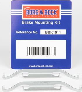 Borg & Beck BBK1011 - Комплектующие для колодок дискового тормоза autospares.lv