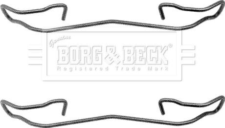 Borg & Beck BBK1039 - Комплектующие для колодок дискового тормоза autospares.lv