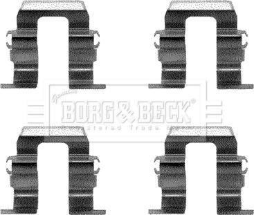 Borg & Beck BBK1141 - Комплектующие для колодок дискового тормоза autospares.lv