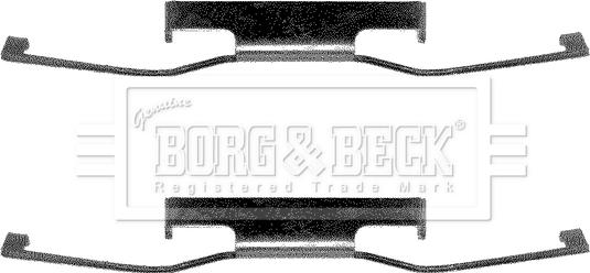 Borg & Beck BBK1154 - Комплектующие для колодок дискового тормоза autospares.lv