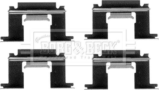 Borg & Beck BBK1117 - Комплектующие для колодок дискового тормоза autospares.lv