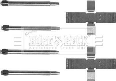 Borg & Beck BBK1186 - Комплектующие для колодок дискового тормоза autospares.lv