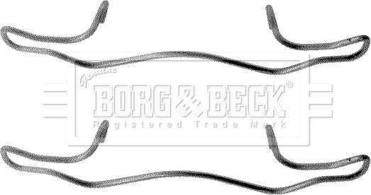 Borg & Beck BBK1180 - Комплектующие для колодок дискового тормоза autospares.lv