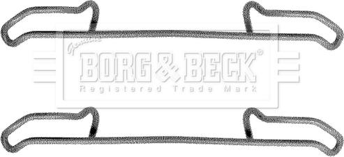 Borg & Beck BBK1137 - Комплектующие для колодок дискового тормоза autospares.lv