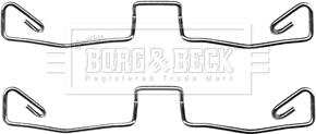 Borg & Beck BBK1324 - Комплектующие для колодок дискового тормоза autospares.lv