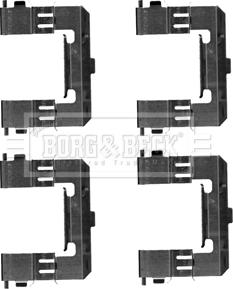 Borg & Beck BBK1328 - Комплектующие для колодок дискового тормоза autospares.lv