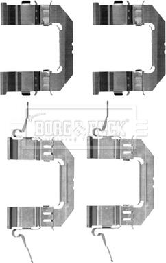 Borg & Beck BBK1244 - Комплектующие для колодок дискового тормоза autospares.lv