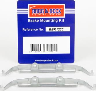 Borg & Beck BBK1235 - Комплектующие для колодок дискового тормоза autospares.lv