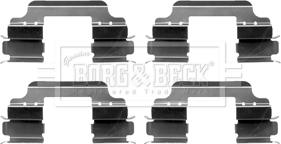 Borg & Beck BBK1237 - Комплектующие для колодок дискового тормоза autospares.lv