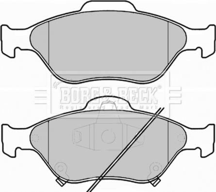 Borg & Beck BBP1999 - Тормозные колодки, дисковые, комплект autospares.lv