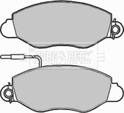 Borg & Beck BBP1994 - Тормозные колодки, дисковые, комплект autospares.lv