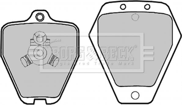 Borg & Beck BBP1996 - Тормозные колодки, дисковые, комплект autospares.lv