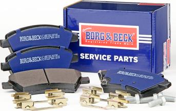 Borg & Beck BBP1968 - Тормозные колодки, дисковые, комплект autospares.lv