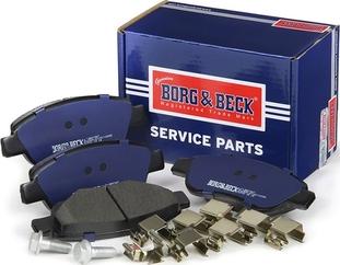 Borg & Beck BBP1967 - Тормозные колодки, дисковые, комплект autospares.lv