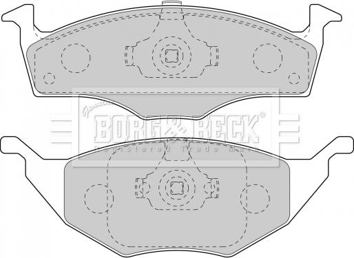 Borg & Beck BBP1904 - Тормозные колодки, дисковые, комплект autospares.lv