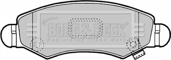 Borg & Beck BBP1900 - Тормозные колодки, дисковые, комплект autospares.lv