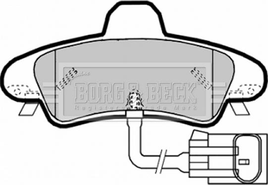 Borg & Beck BBP1908 - Тормозные колодки, дисковые, комплект autospares.lv