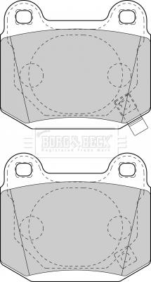 Borg & Beck BBP1907 - Тормозные колодки, дисковые, комплект autospares.lv