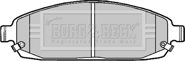 Borg & Beck BBP1911 - Тормозные колодки, дисковые, комплект autospares.lv