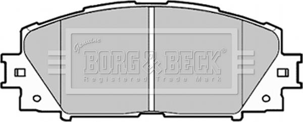 Borg & Beck BBP1987 - Тормозные колодки, дисковые, комплект autospares.lv