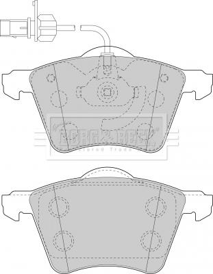 Borg & Beck BBP1498 - Тормозные колодки, дисковые, комплект autospares.lv