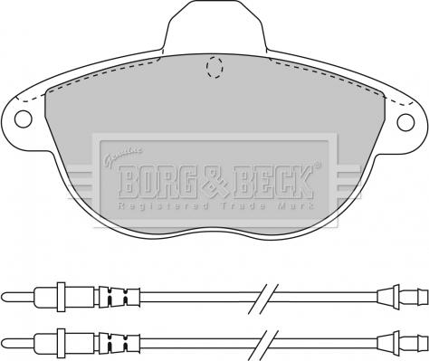 Borg & Beck BBP1455 - Тормозные колодки, дисковые, комплект autospares.lv