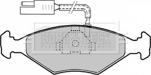 Borg & Beck BBP1456 - Тормозные колодки, дисковые, комплект autospares.lv