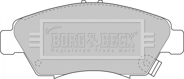 Borg & Beck BBP1457 - Тормозные колодки, дисковые, комплект autospares.lv