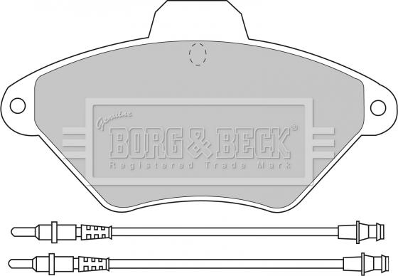 Borg & Beck BBP1468 - Тормозные колодки, дисковые, комплект autospares.lv