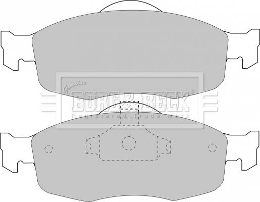 Borg & Beck BBP1416 - Тормозные колодки, дисковые, комплект autospares.lv