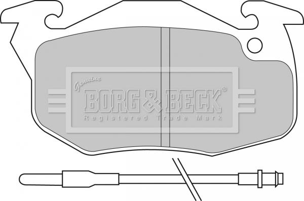 Borg & Beck BBP1425 - Тормозные колодки, дисковые, комплект autospares.lv